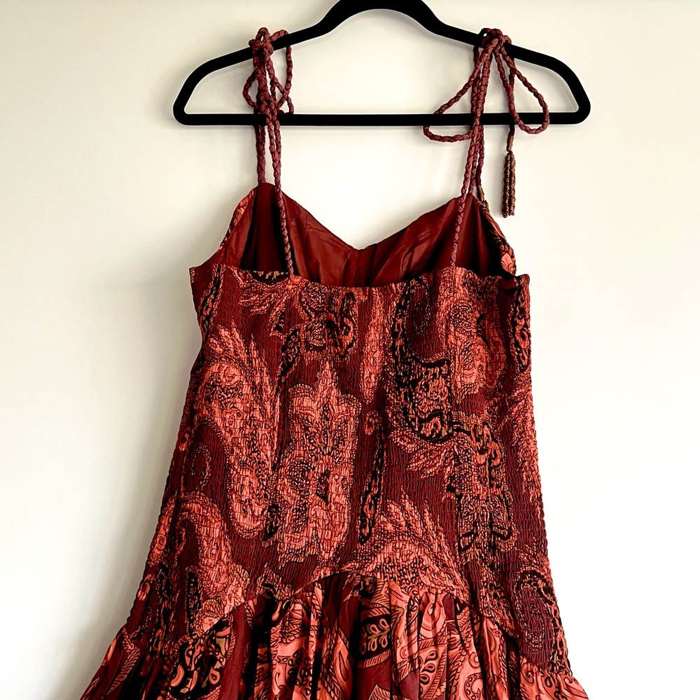 FARM Rio x Anthropologie Leopard Paisley Printed Midi Dress Size Medium M NWT - Picture 12 of 16